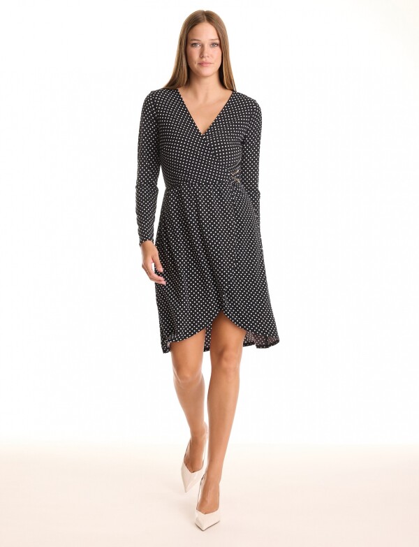 Vestido Cruzado NEGRO/BLANCO