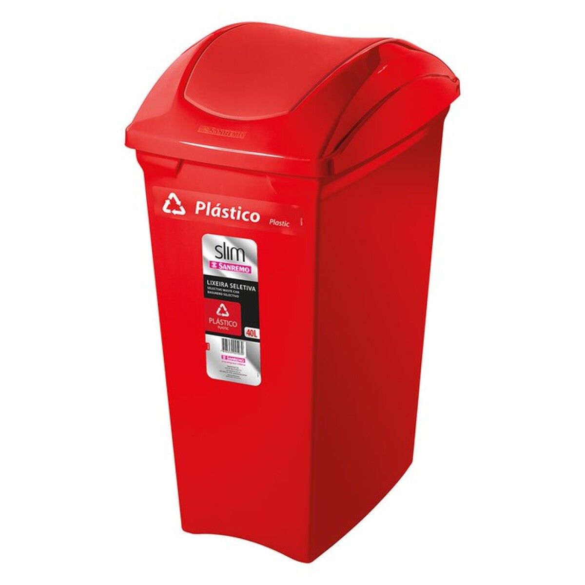 Papelera Seletiva 40 lts. Rojo 