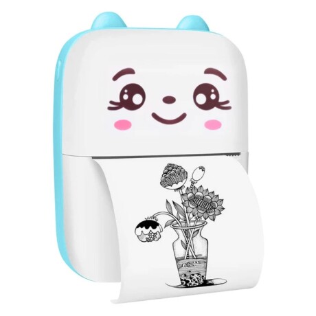 Mini impresora bluetooth térmica infantil azul V01