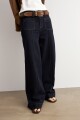 Jean flare Aria bolsillos plaqué jean oscuro