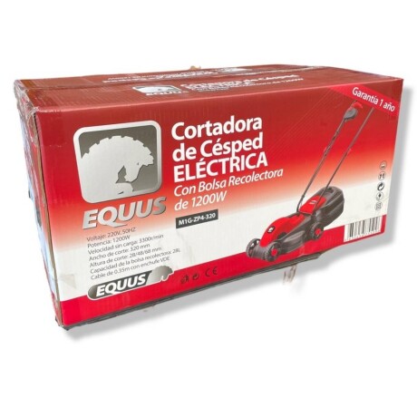 Cortadora de Césped Eléctrica con Bolsa Recolectora de 1200W ROJO