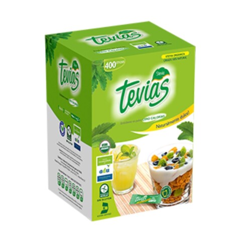 EDULCORANTE STEVIA EN POLVO (TEVIAS) - 400 BASTONES Edulcorante Stevia En Polvo (tevias) - 400 Bastones