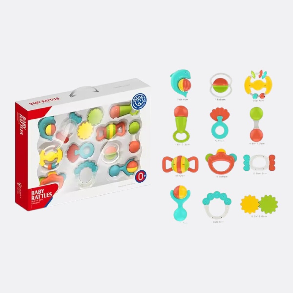 Set De 12 Sonajeros Para Bebé 