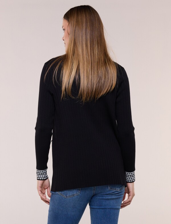 Cardigan Guardas En Jacquard NEGRO