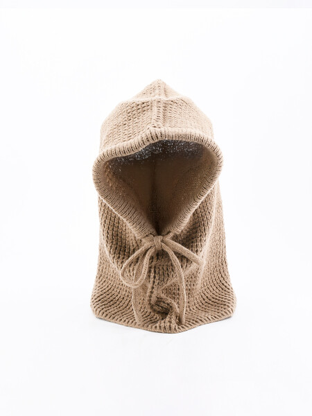GORRO CAPUCHA BEIGE