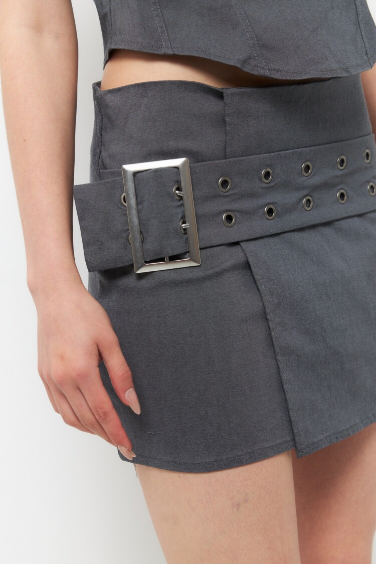 FALDA CHECKA - AVERIA Gris