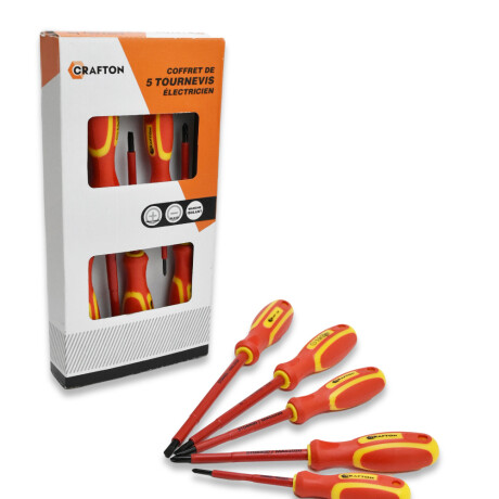 DESTORNILLADOR SET X5PCS MANGO GOMA CAJA 26832 DESTORNILLADOR SET X5PCS MANGO GOMA CAJA 26832