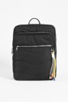 Mochila porta laptop pespunte con llavero negro
