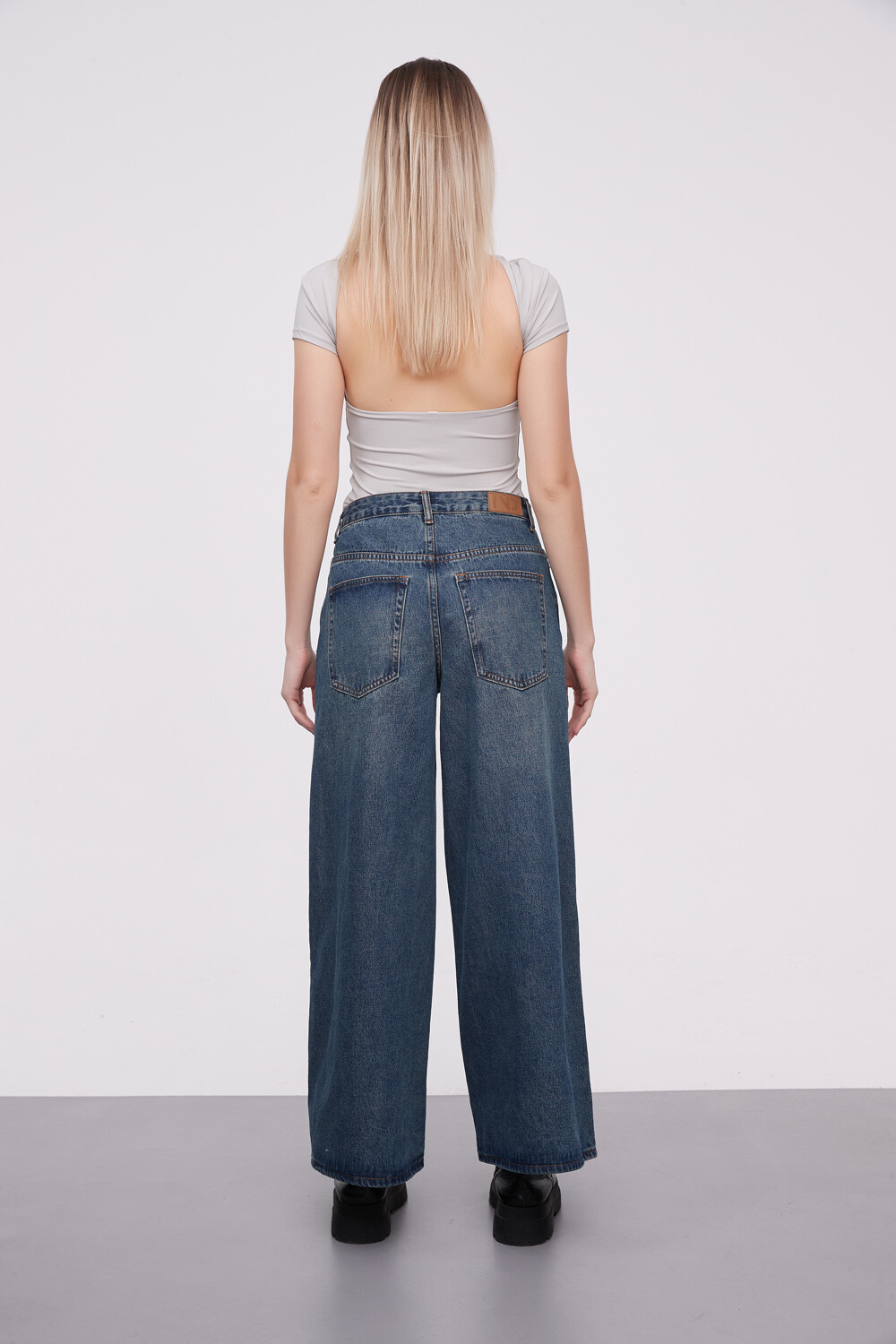 Pantalon Maca Azul Grisaceo