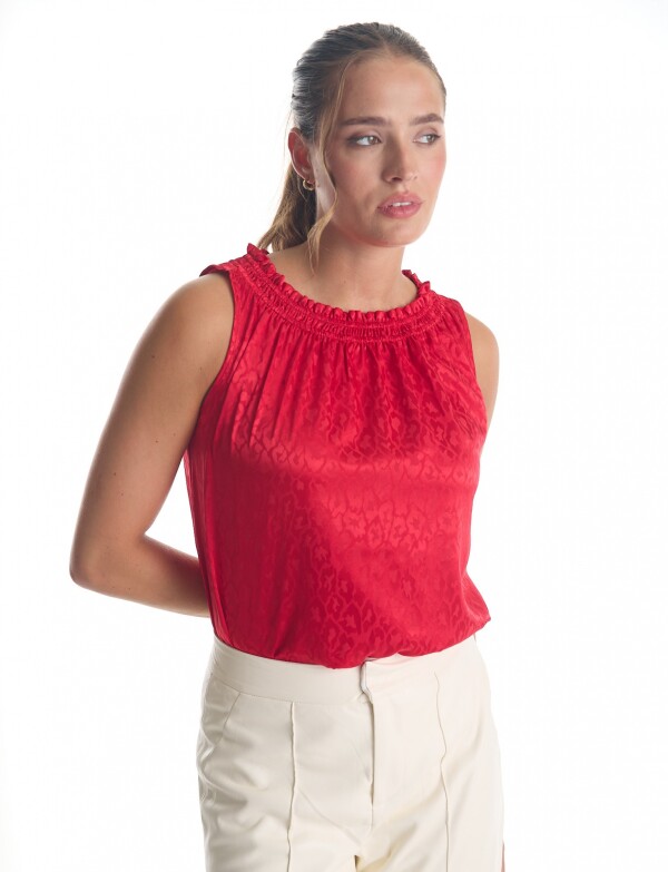 Blusa Satén ROJO