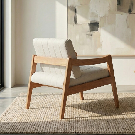 Butaca Lunna - Tela Rústica 557 (Beige)