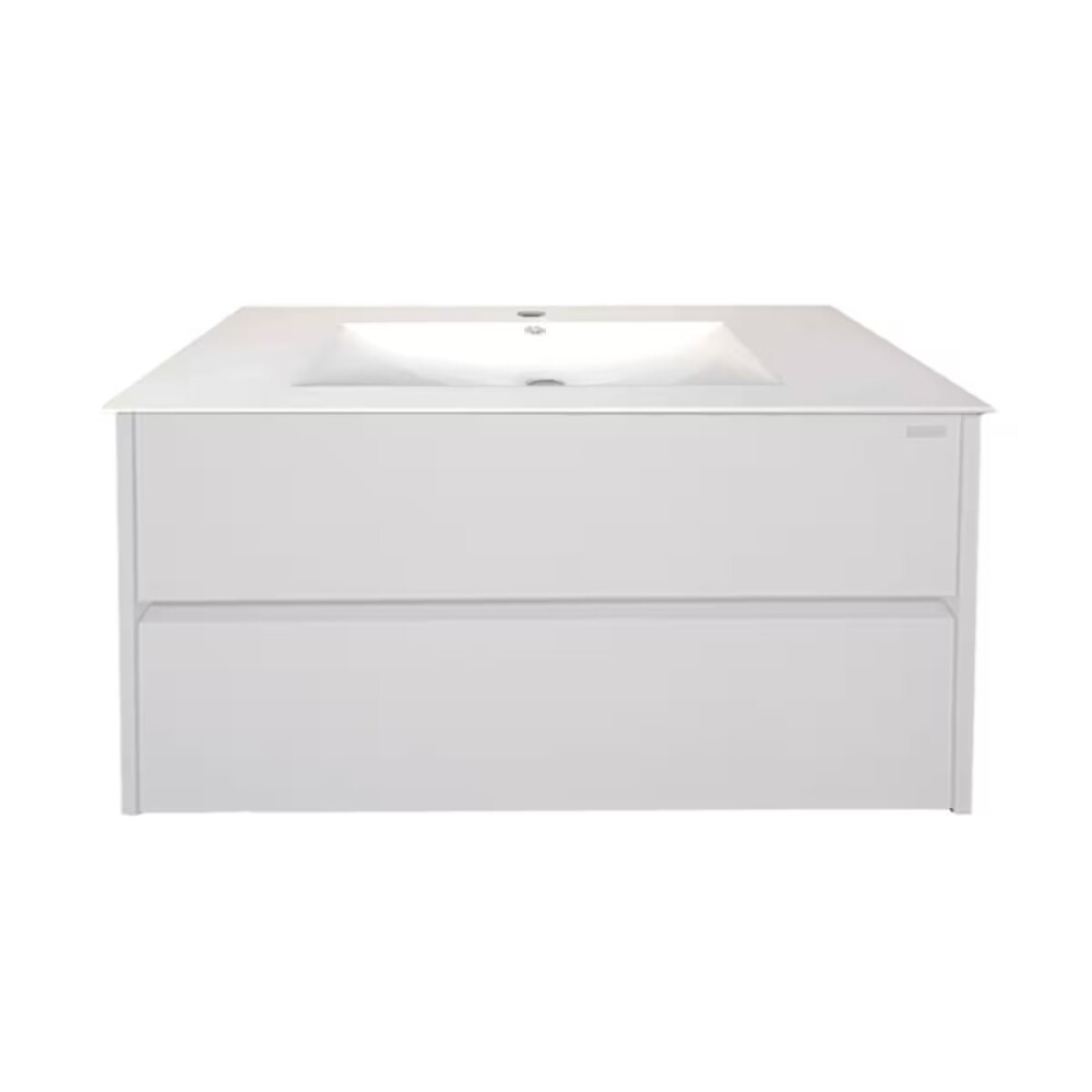 Mueble de baño suspendido White 60 cm con bacha de loza Mueble De Baño Suspendido White 60 Cm Con Bacha De Loza