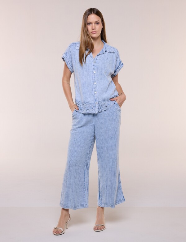 Pantalon Textura Denim JEAN CLARO