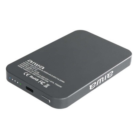 Cargador Portátil AIWA 5000mAh con Carga Inalámbrica 15W y USB-C PD 20W | AWPBF5W