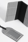 Tag y passport cover set cuadrillé negro