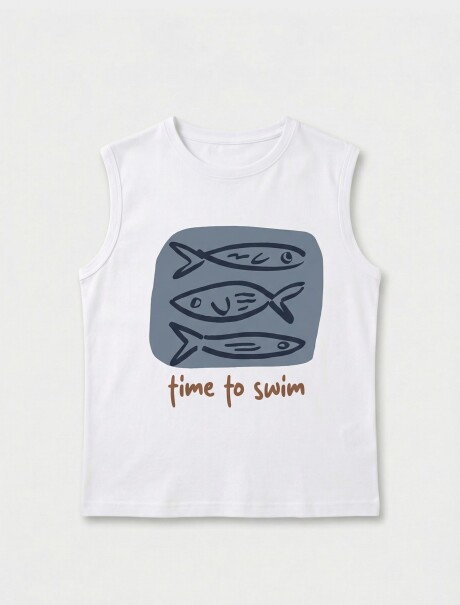 MUSCULOSA INFANTIL CON ESTAMPA T-SHIRT MUSCULOSA MASC