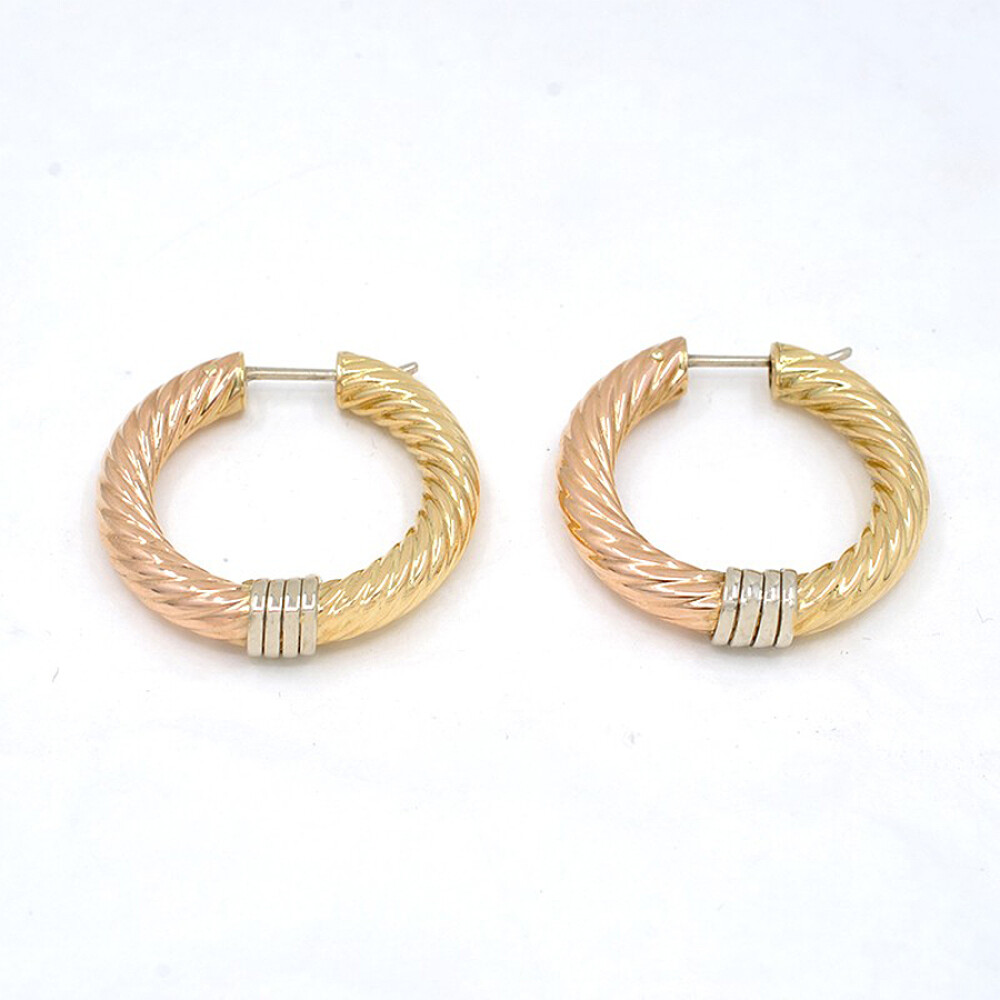 Aros En Oro 18K En Tres Tonos Aros En Oro 18K En Tres Tonos