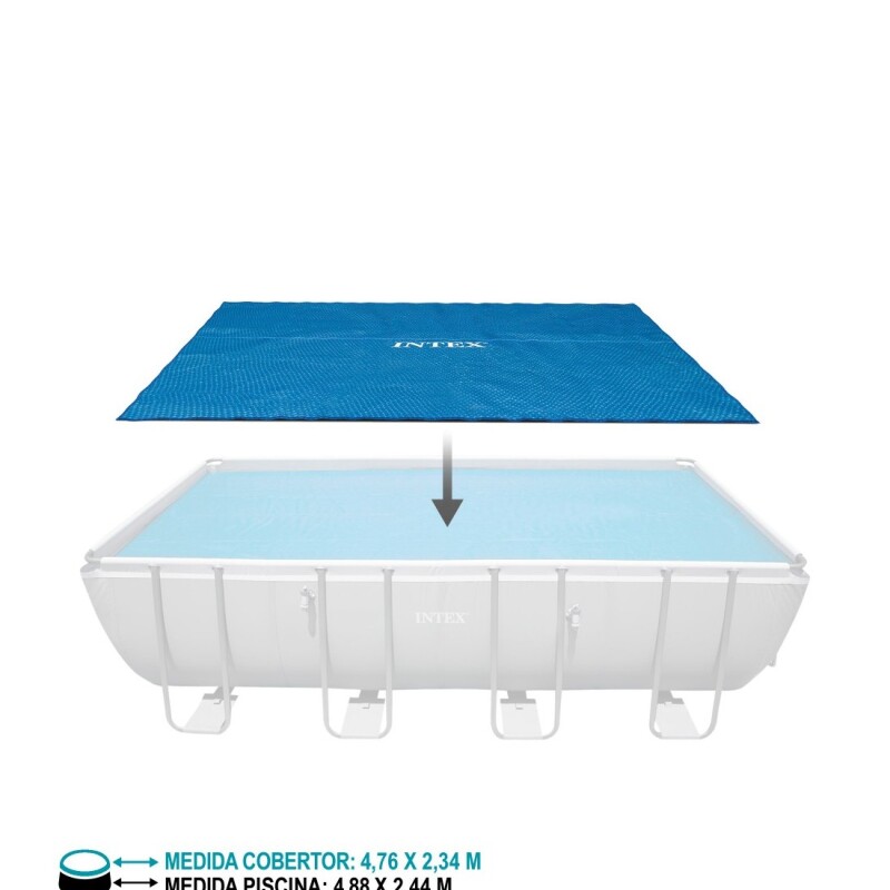 INTEX COBERTOR LONA SOLAR PARA PISCINA RECTANGULAR 4.88 X 2.44 METROS Intex Cobertor Lona Solar Para Piscina Rectangular 4.88 X 2.44 Metros