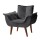 Sillón Butaca Eros Terciopelo 1 cuerpo GRIS