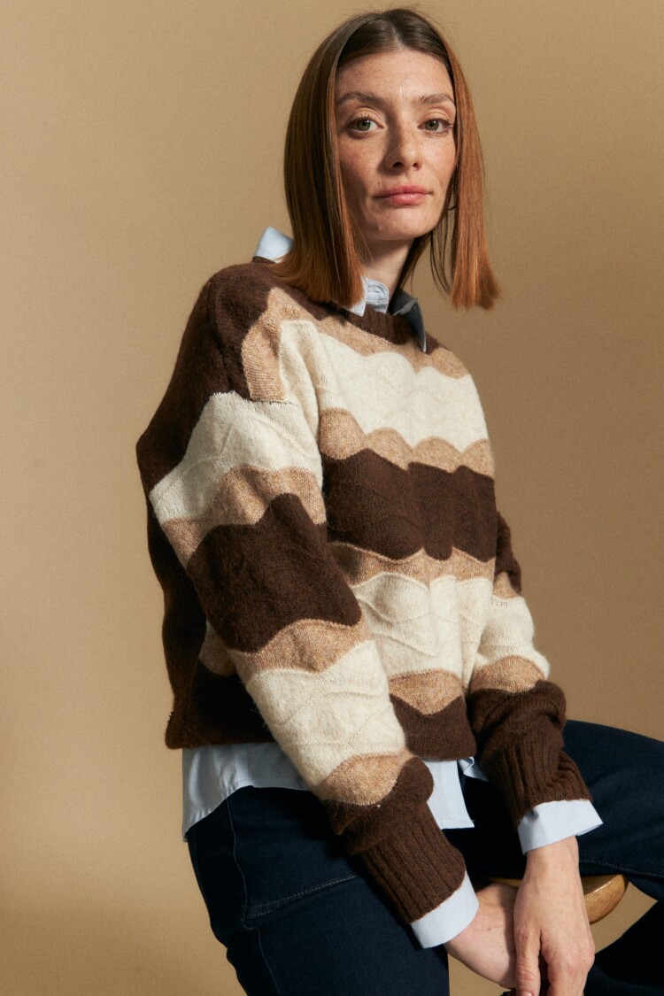 SWEATER DOLO Marrón Corteza