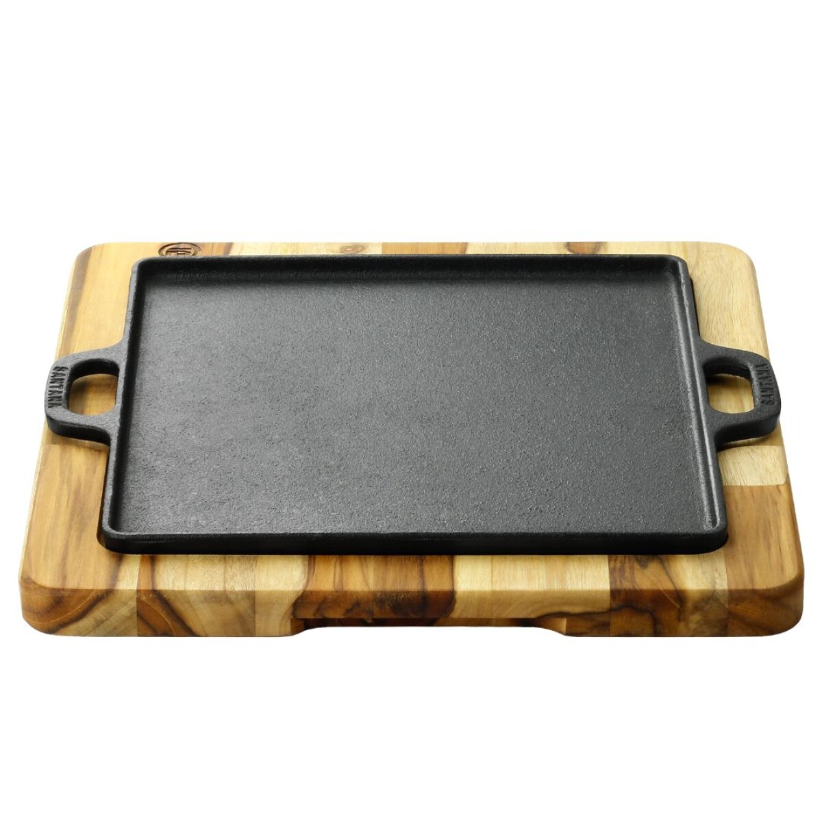 Plancha hierro con soporte madera 24x24cm SANTANA 