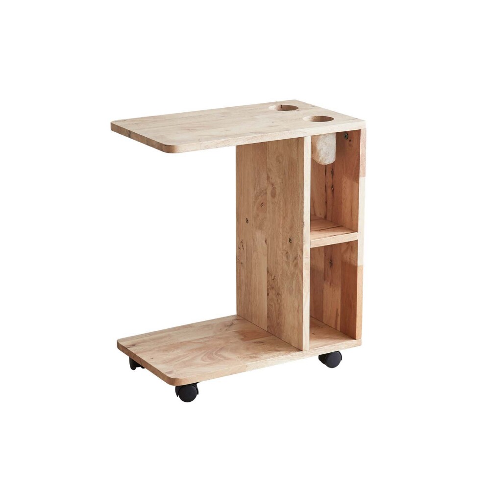 MESA DE LIVING LATERAL - ARRIME MADERA NATURAL-BEIGE MONTANA NATURAL