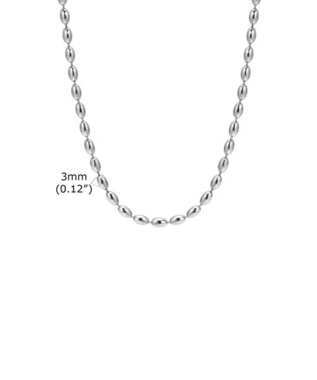 COLLAR BOLI 3 MM SILVER