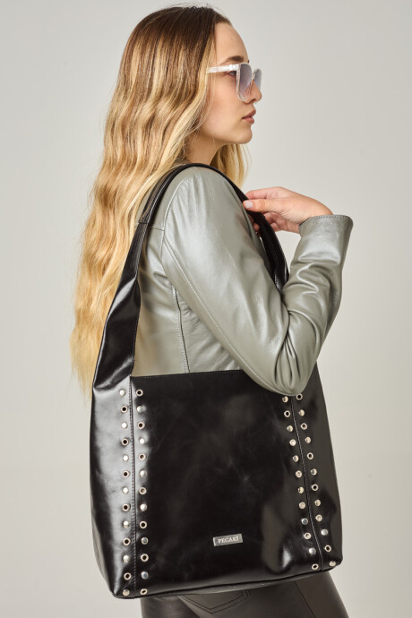 Cartera silver Negro