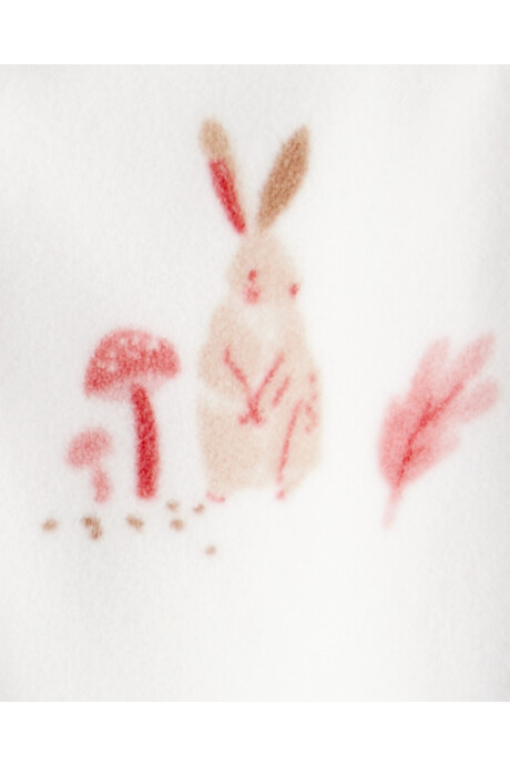 Pijama una pieza de micropolar, con pie, diseño conejos Sin color