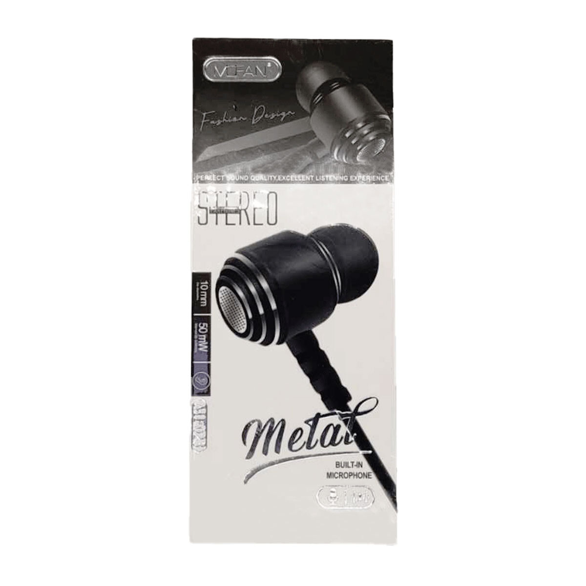 AURICULARES CON CABLE IN EAR MF023 GRISES 