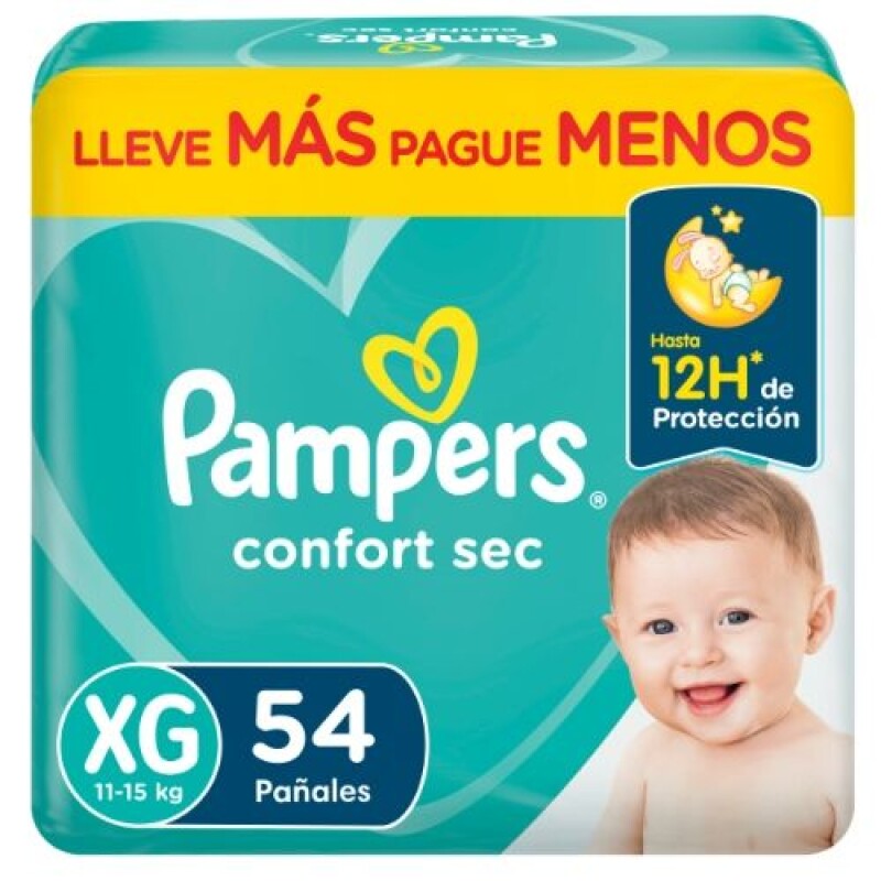 Pañales Pampers Confort Sec XG 58 unidades Pañales Pampers Confort Sec XG 58 unidades