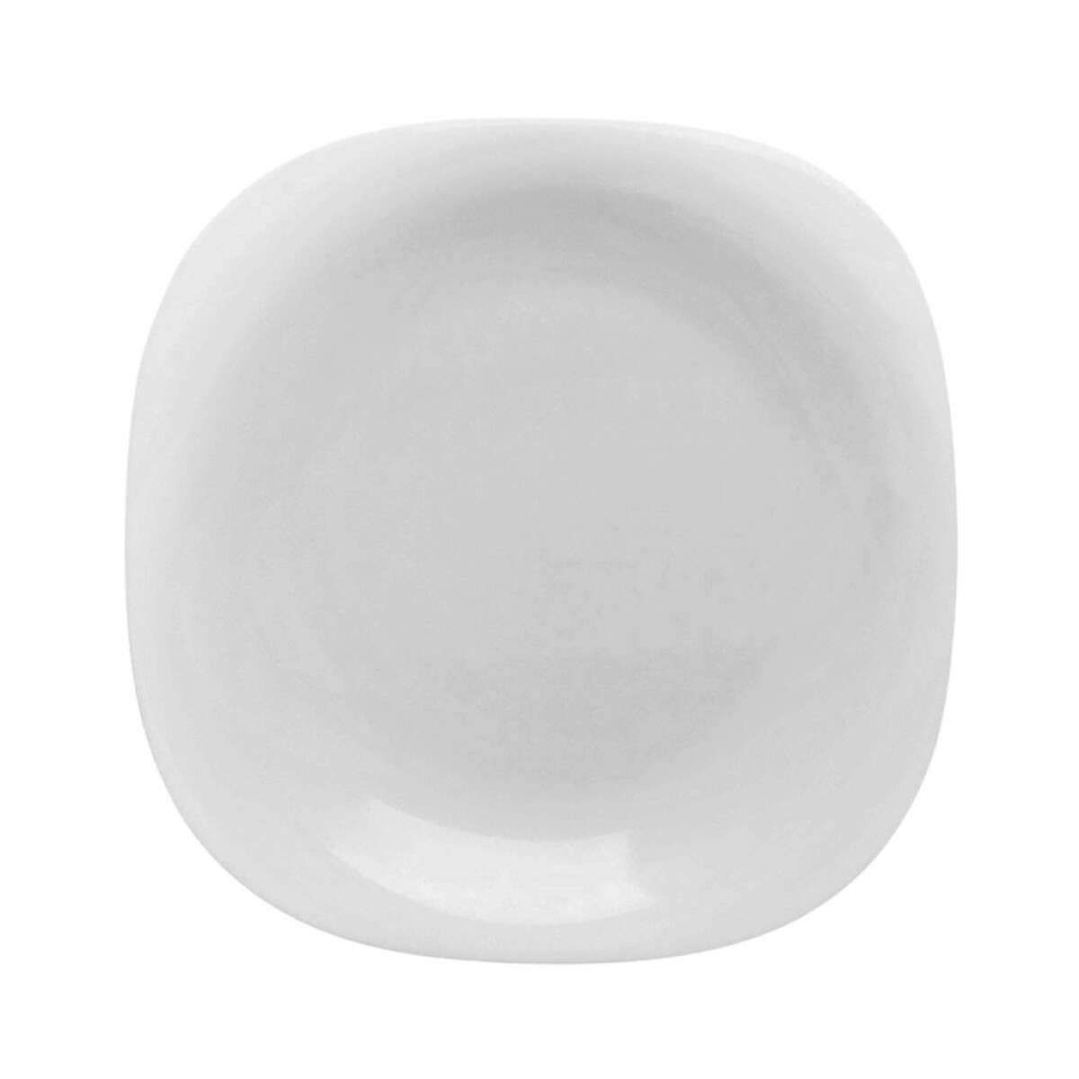 PLATO POSTRE SEMICUADRADO OPALINA BLANCO D21.5CM/H1.9CM 