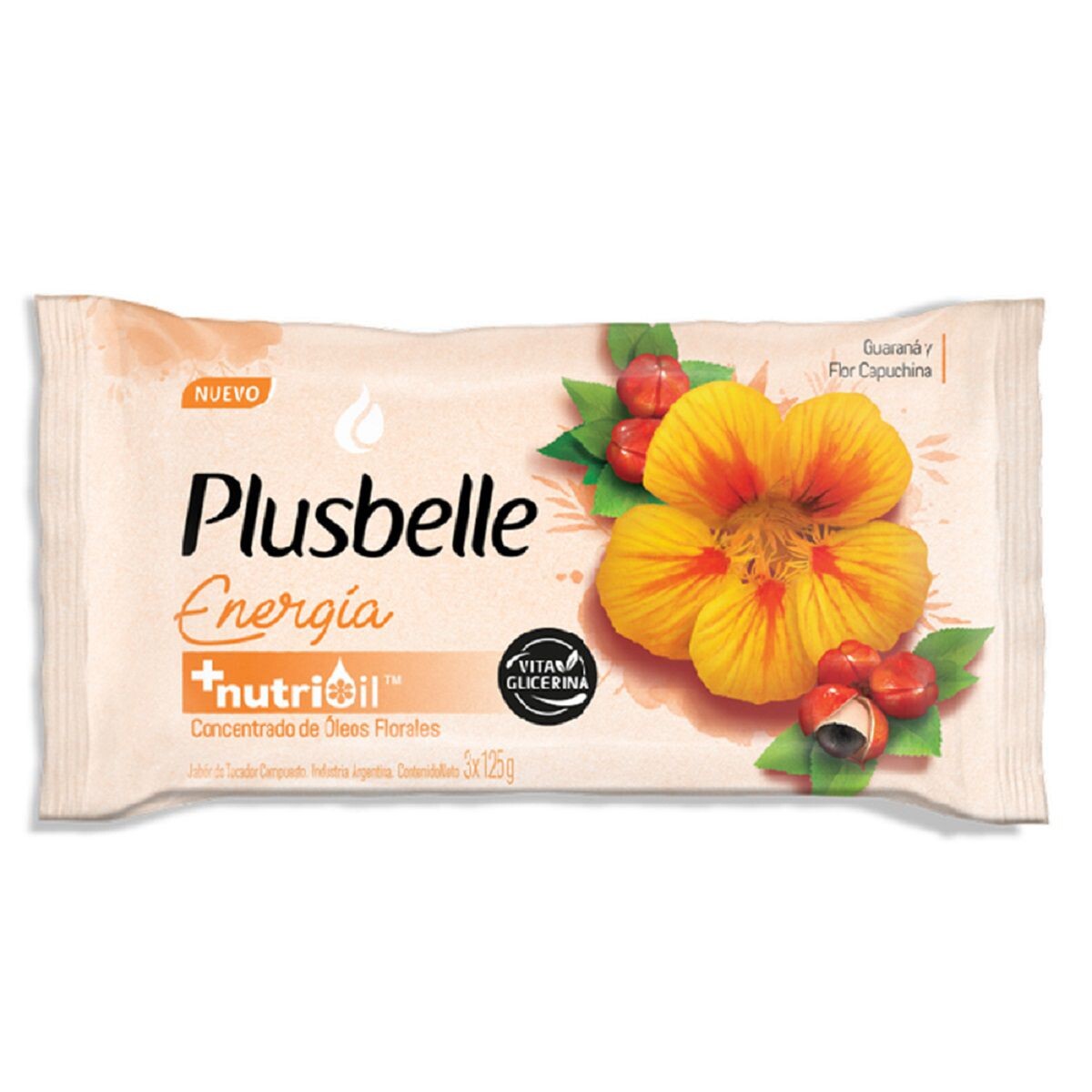 PLUSBELLE JABON PACK X 3 ENERGIZAN 125GR 