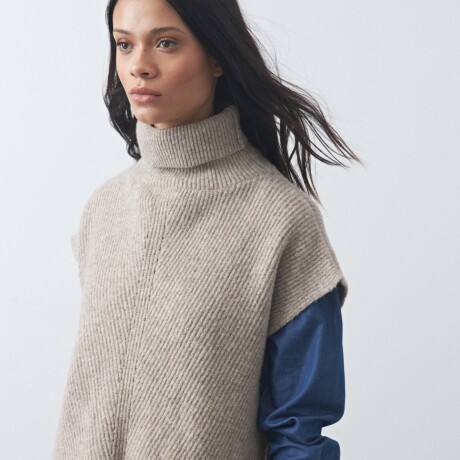 PONCHO GYROS Beige Oscuro