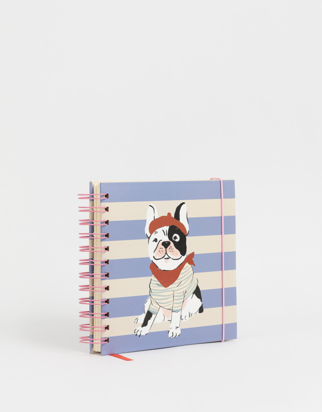 Anotadores Cuadernos y Memos Perrito Cuaderno Cuadrado Estampado - Combinacion Bicolor