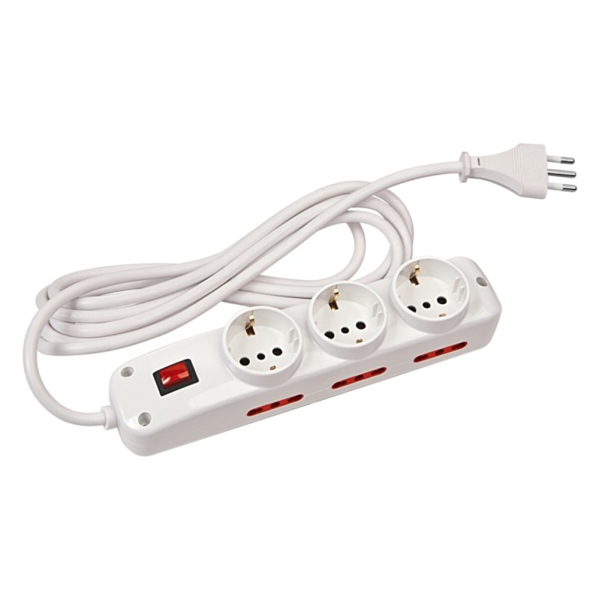 Alargue 3L con 3 sch. + 6 x 3L con int. 10m blanco - ELE03322 