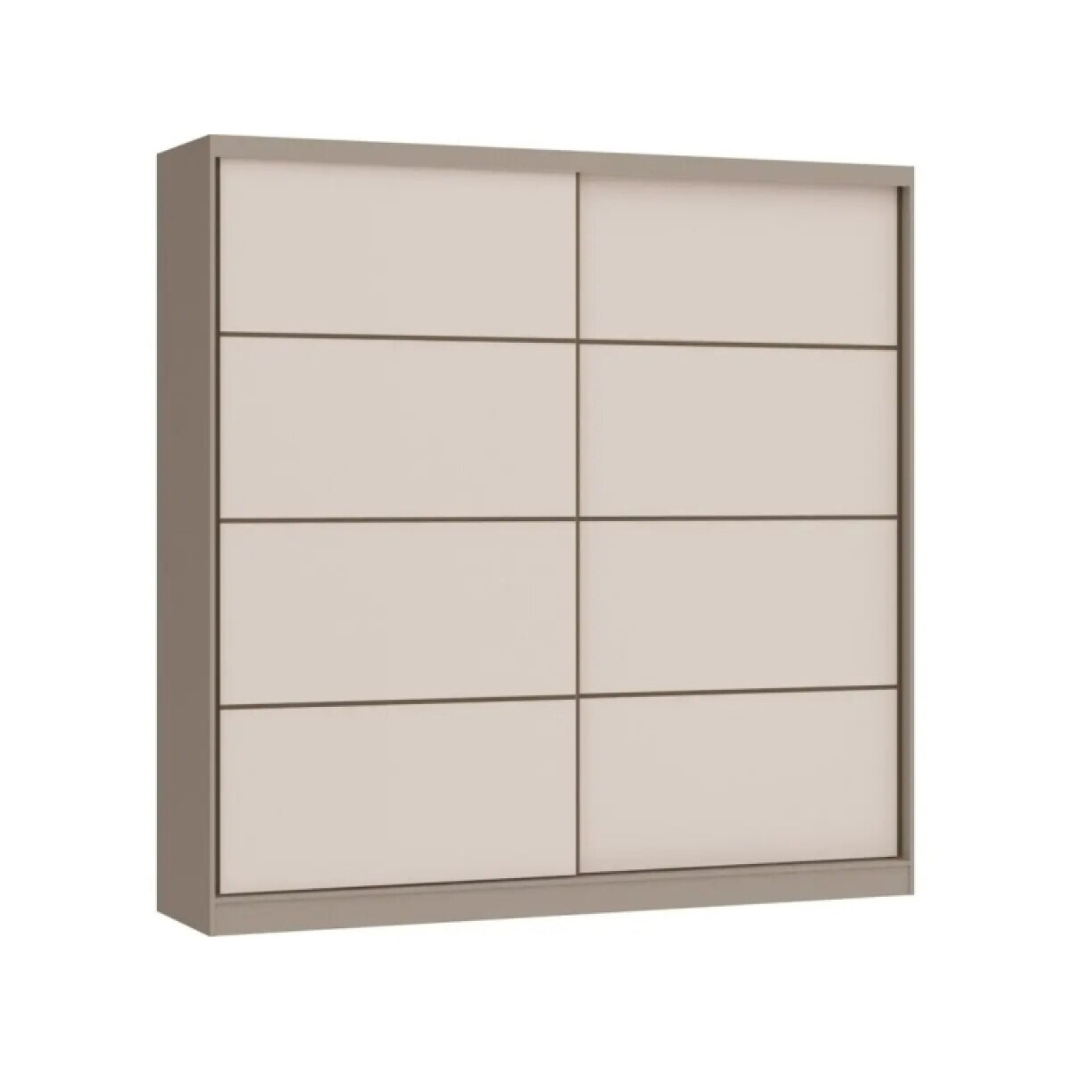 Ropero Master 2 Puertas Correr Niquel Blanco 0625anb 