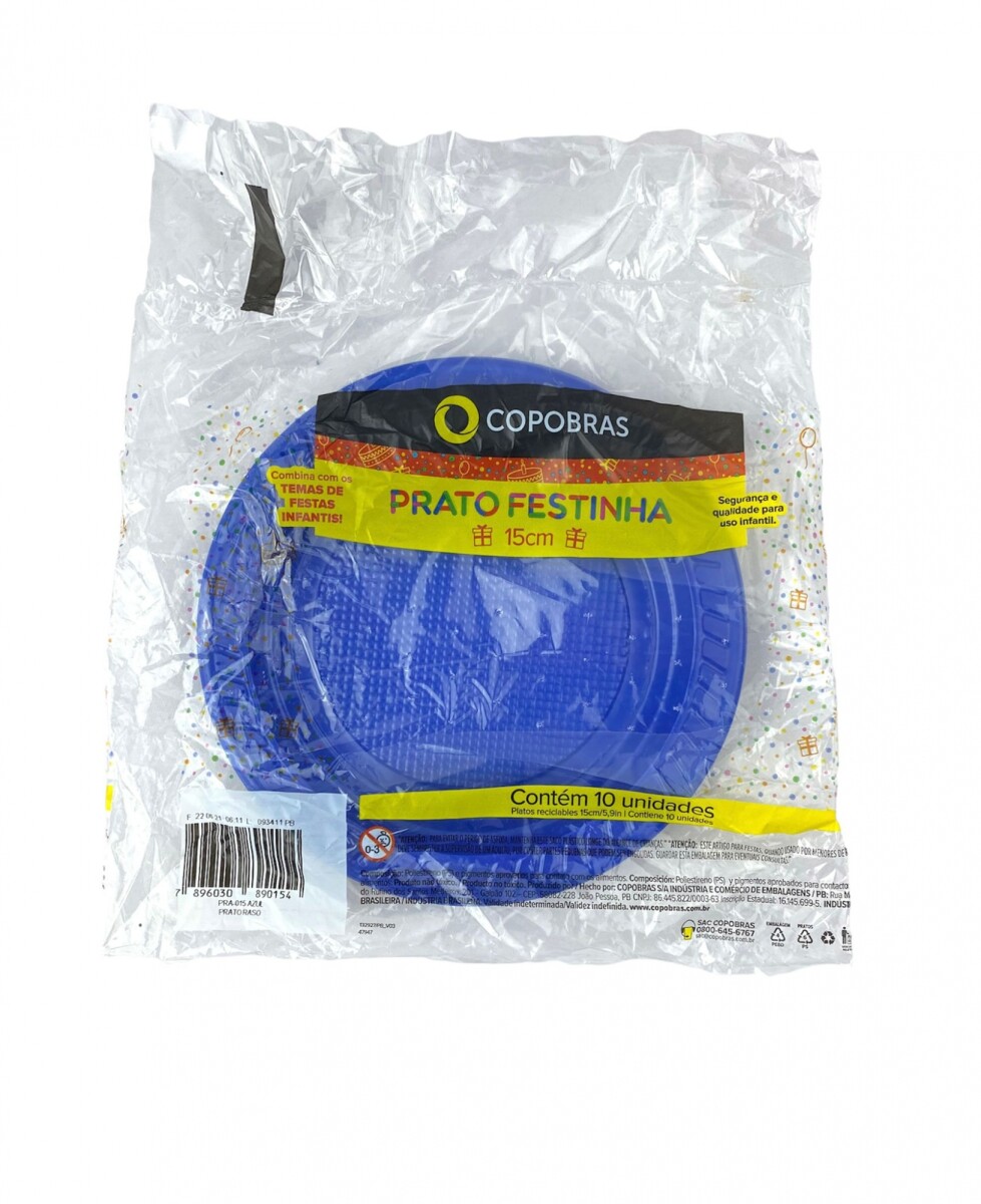 Plato Copobras x 10 - Azul 