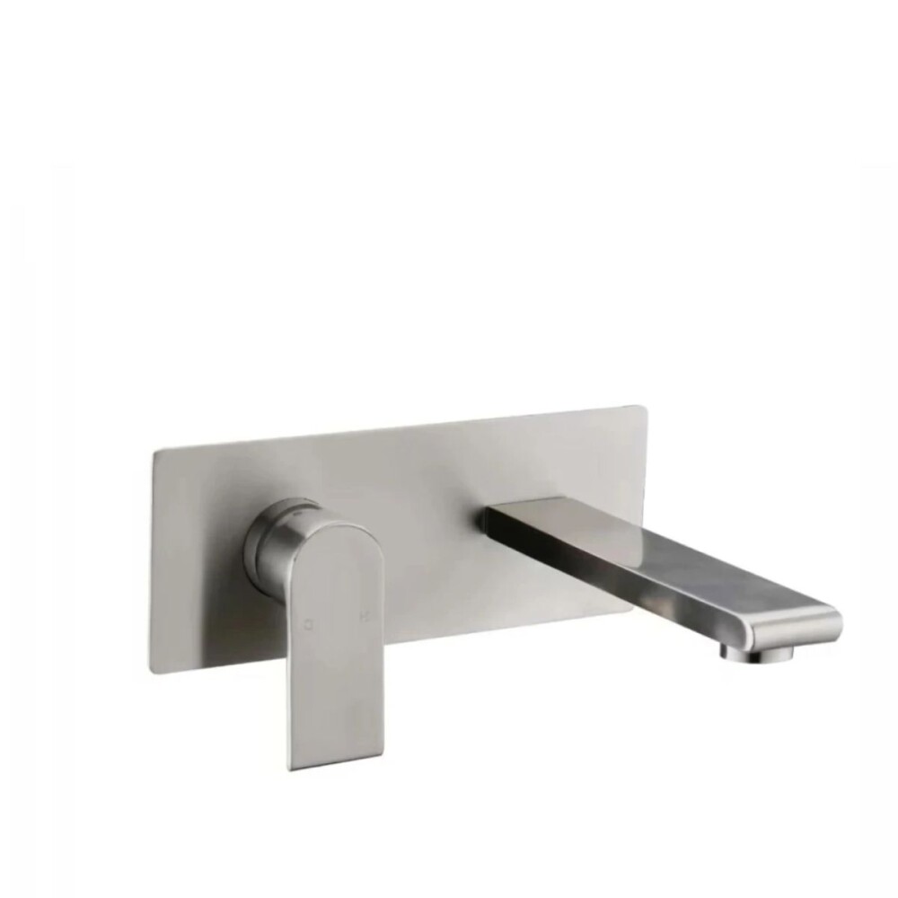 Grifería de lavatorio Monocomando de pared Loft Gris Satinado Grifería De Lavatorio Monocomando De Pared Loft Gris Satinado