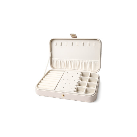Joyero rectangular con hebilla - Grande 25x16x6cm Beige