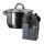 Set Cocina Utensilios 19Pzs + Olla Acero Inoxi 22cm 4,8L Gris