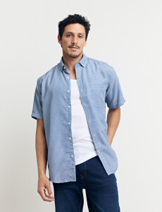 012656 CAMISA HARRINGTON LABEL Azul Osc/bla