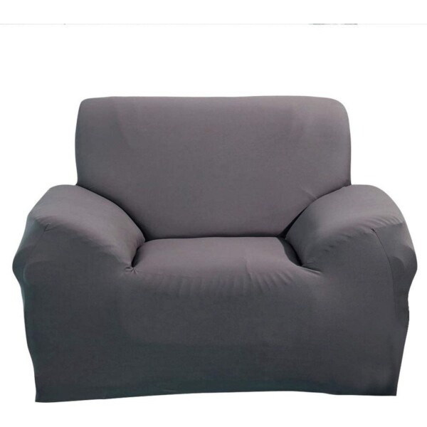 Pack X2 Funda Forro Cubre Sillon Sofa 1 Cuerpo Elastizada Color Variante Gris