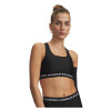 TOP UA Crossback Mid Bra Mujer 1361034-011 Negro