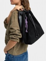 Mochila Con Piel negro