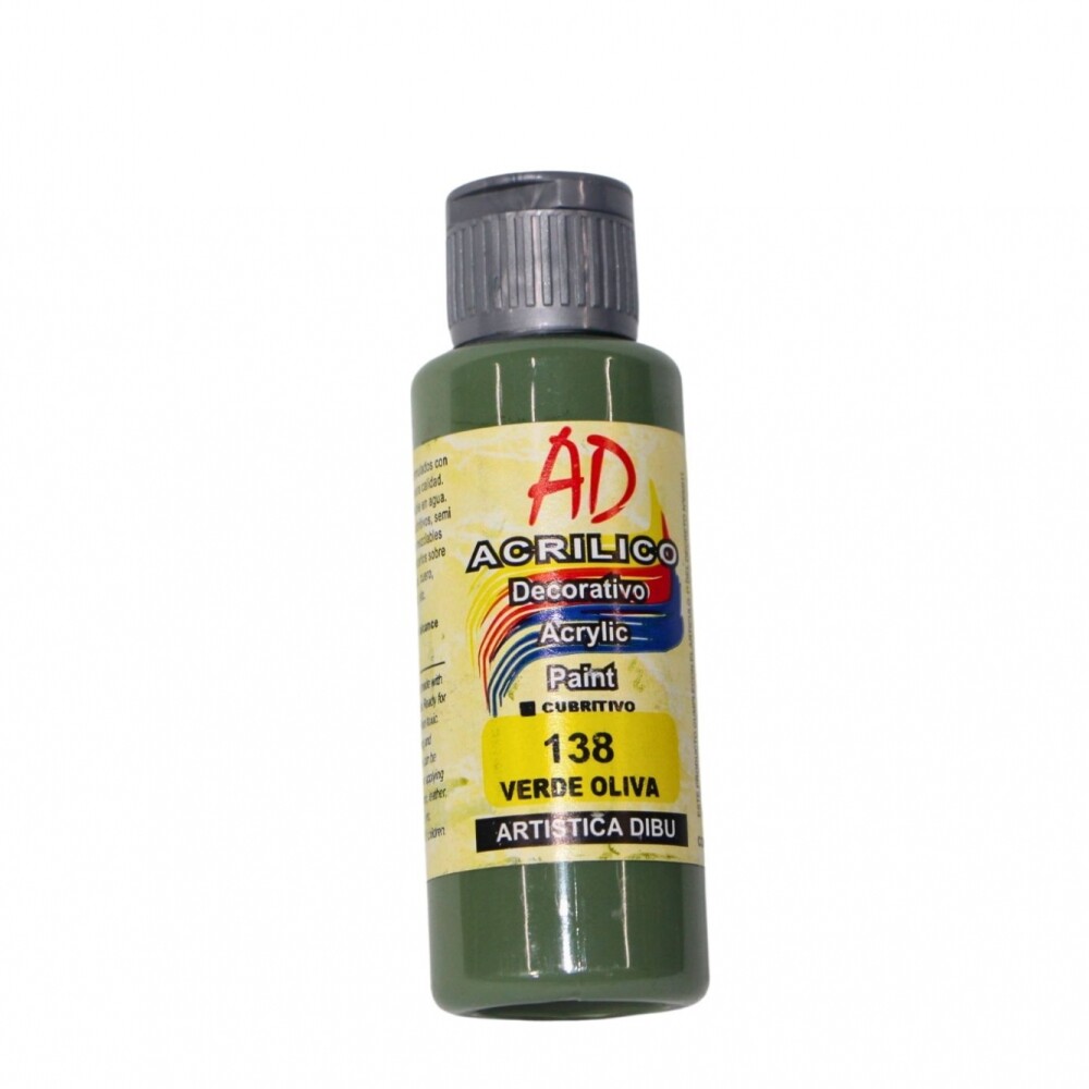 PINTURA ACRILICA ARTISTICA DIBU 60 ML. DIFERENTES COLORES COLOR VERDE OLIVA 138