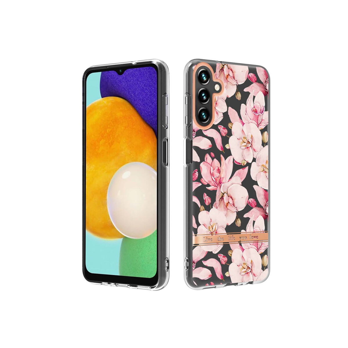 Protector rígido Samsung Galaxy A54 diseño flores rosa 