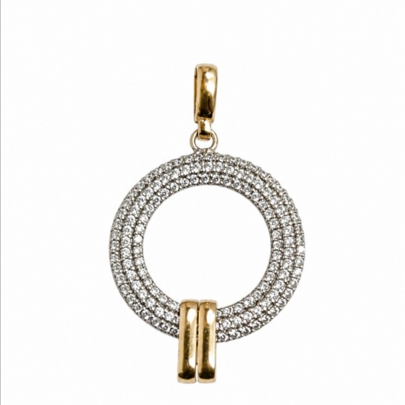 Colgante aro con zirconias Colgante aro con zirconias