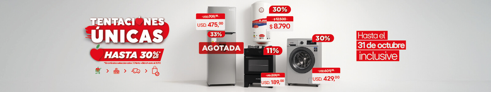 Ofertas ONLINE por OCTUBRE en La Tentación