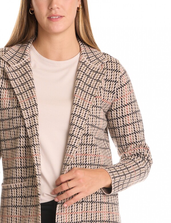 Chaqueta Tejida Larga MULTI/BEIGE